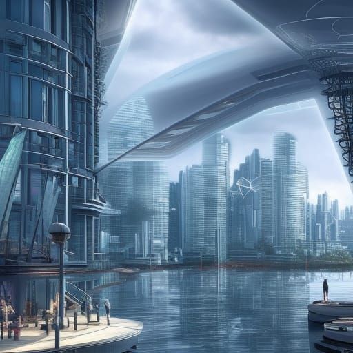 Futuristic Floating City Concept for Vancouver's False Creek