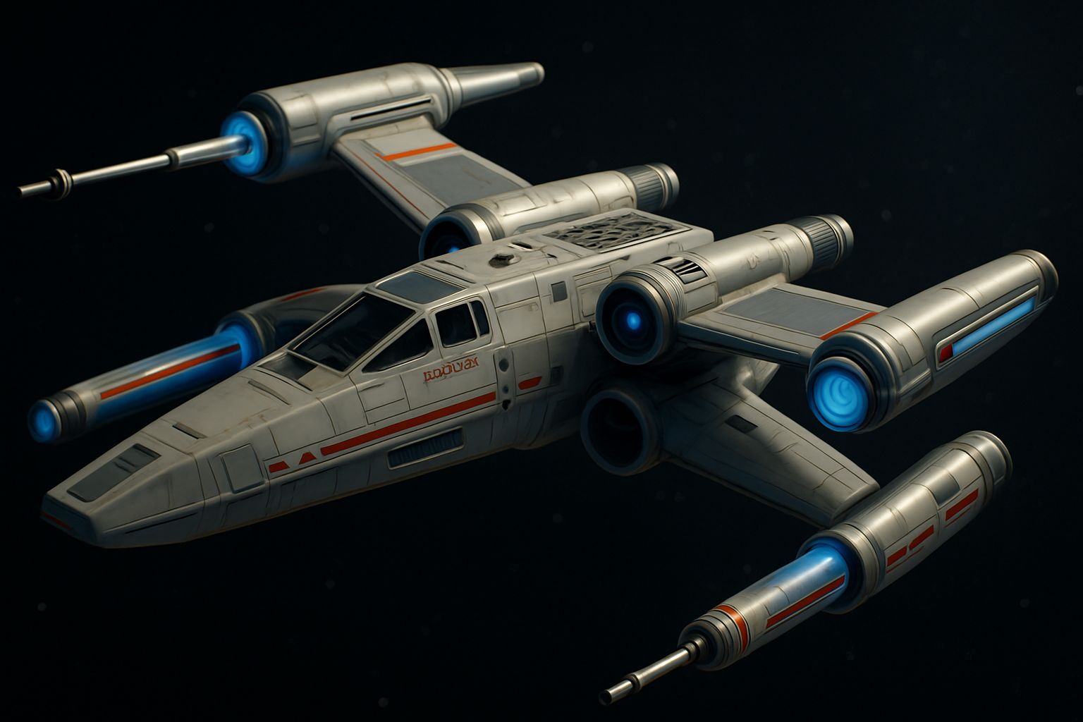 X-Wing with Federation Shuttle Aesthetics in CGI