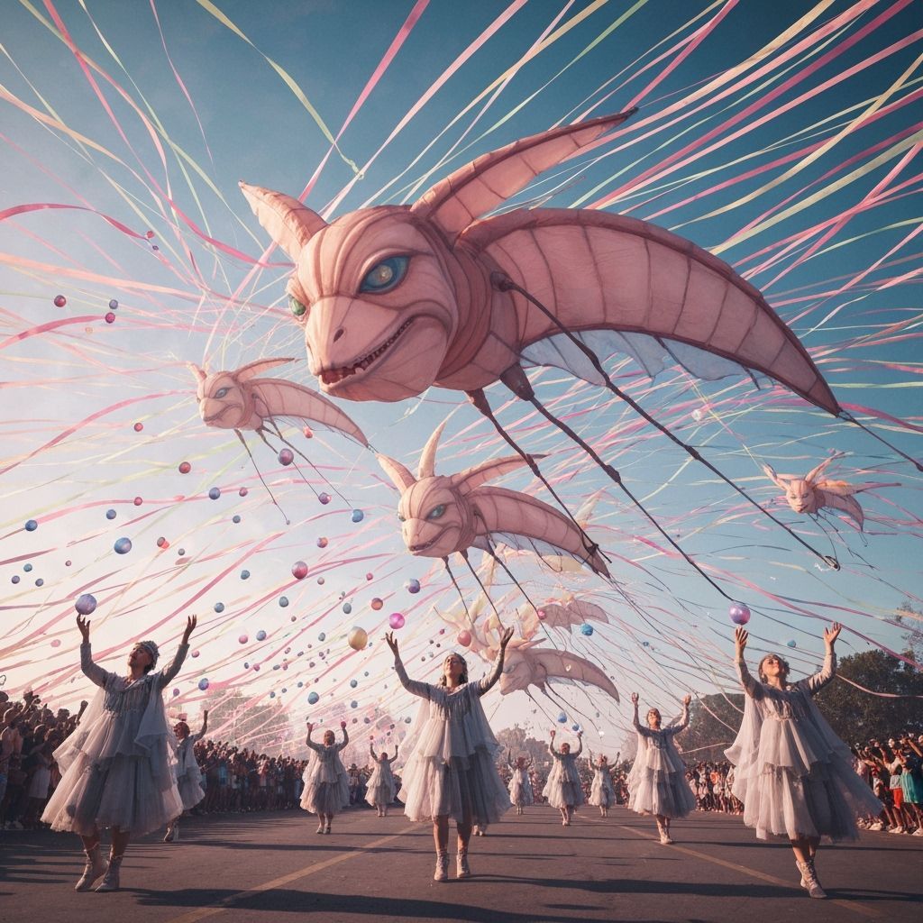 Great Migration Parade: Kite Creatures Soar Through Ethereal...