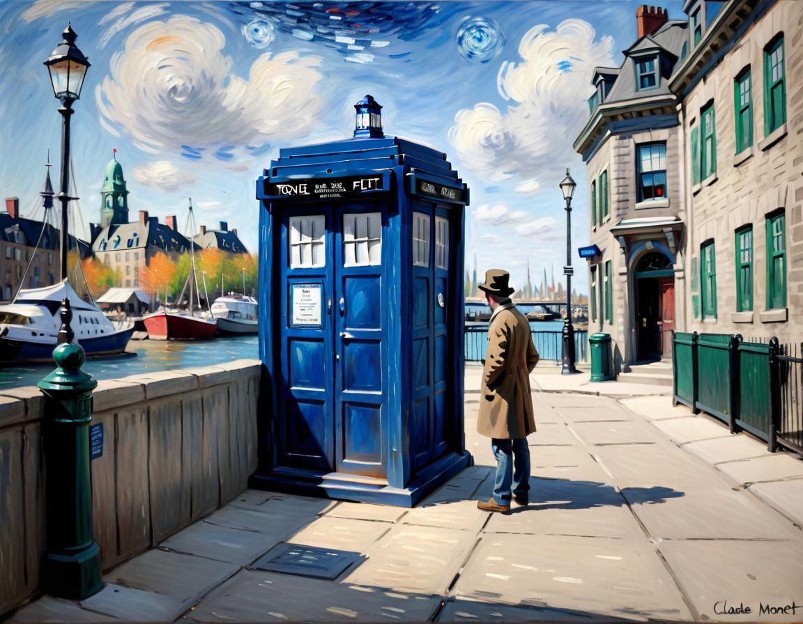 TARDIS Appears in Montreal: Impressionist Painting
