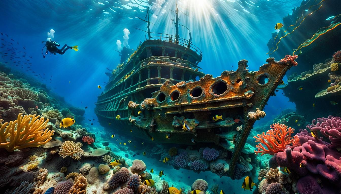 Divers Discover Sunken Galleon Amidst Coral Reef