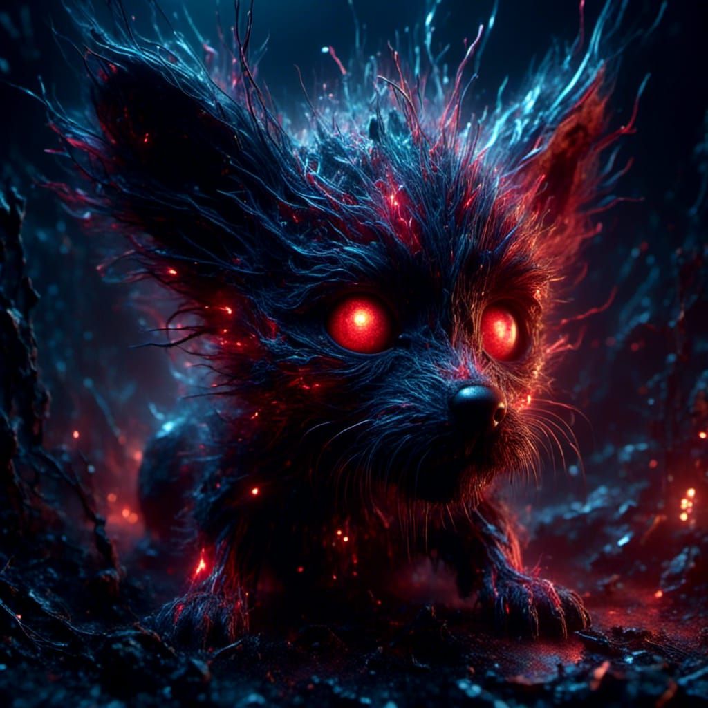Scary Puppy in Chromatic Surrealism Style