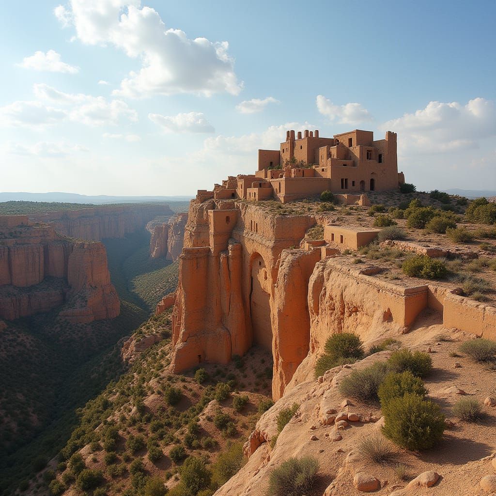 Ancient Pueblo Village on Sandstone Mesa