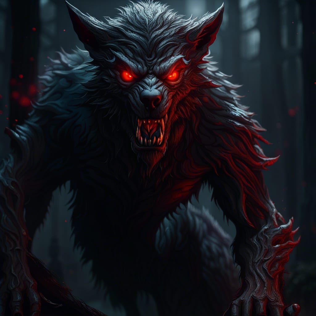 Werewolf in Shadows: Fantasy Concept Art