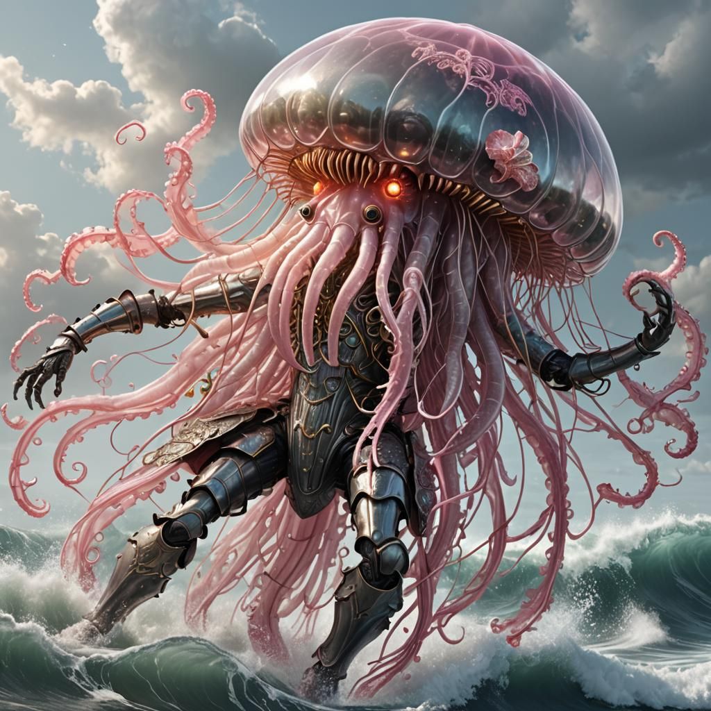 Epic Jellyfish vs Octopus Battle in 3D