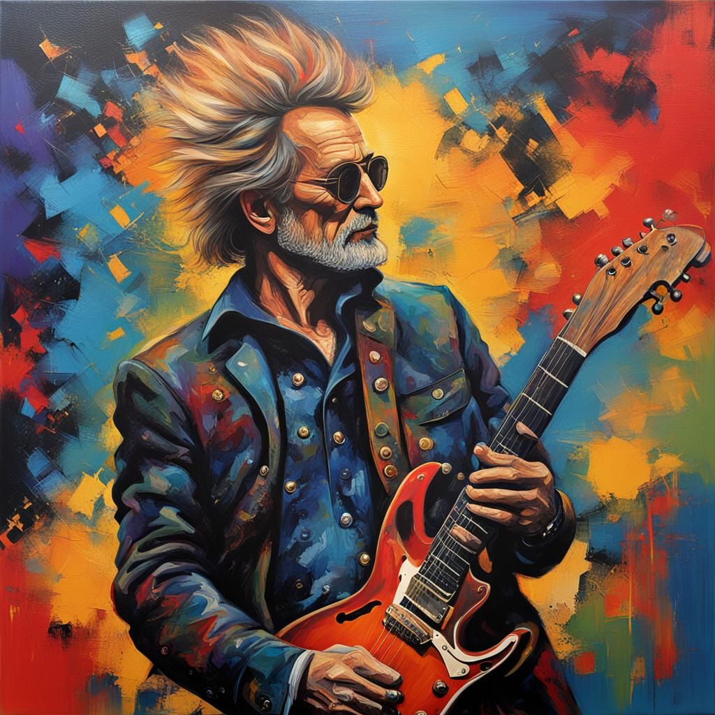 Abstract Art of a Middle-Aged Rockstar