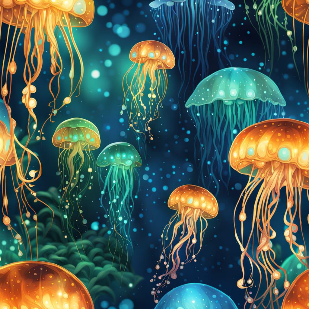 Jellyfish Beneath the Waves...