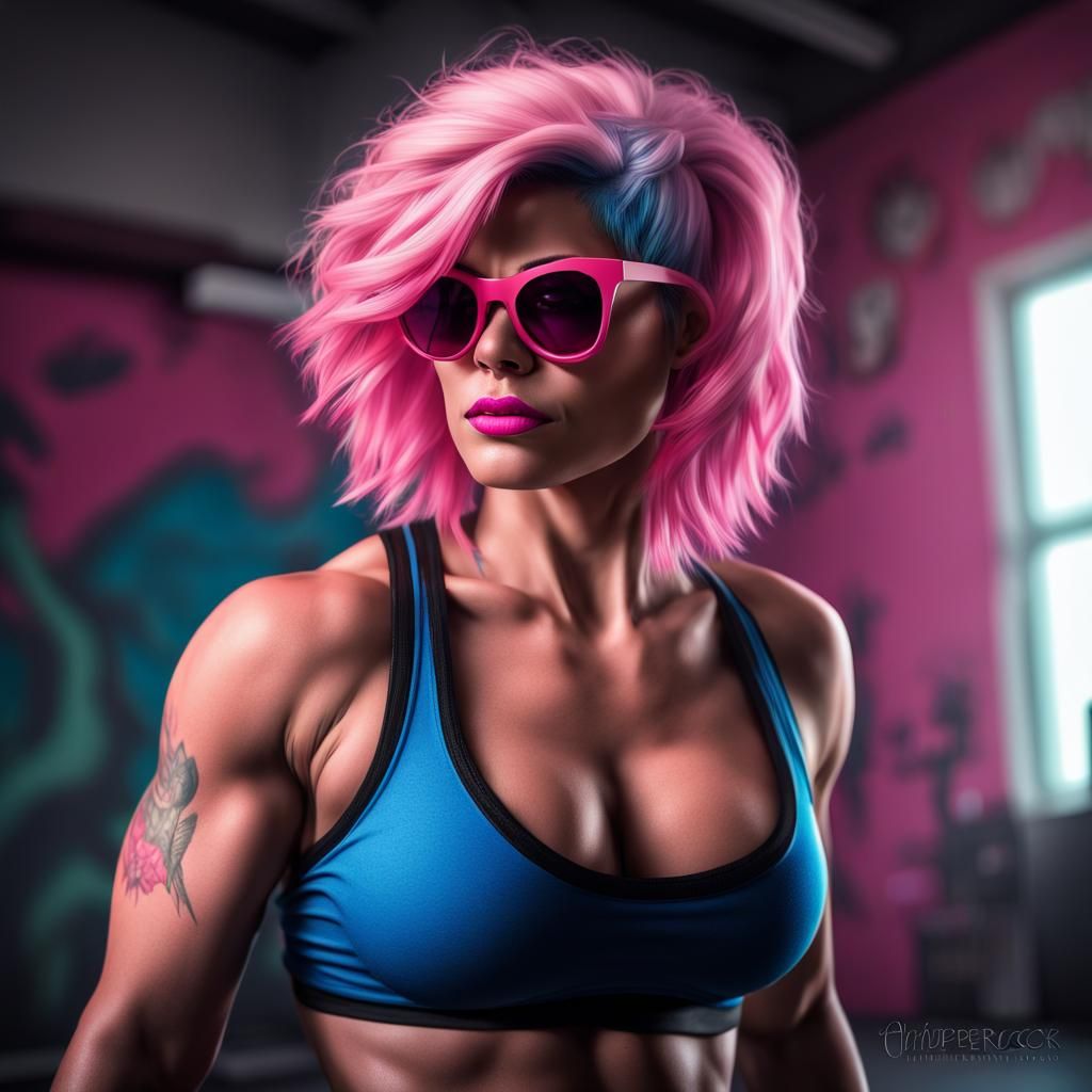 She Hulk Doing Hot Yoga in Pink