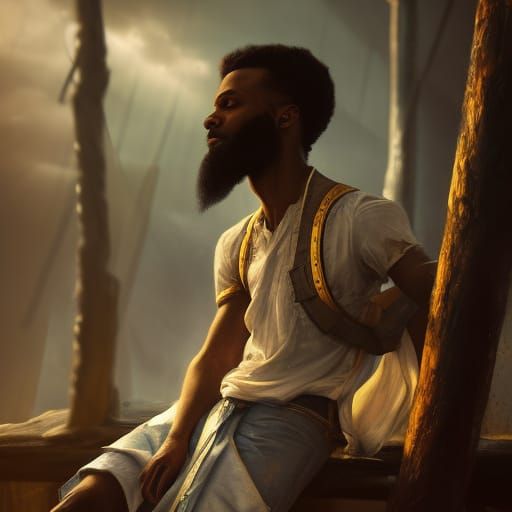 Pirate in Crow's Nest: Hyperrealistic 8k Portrait