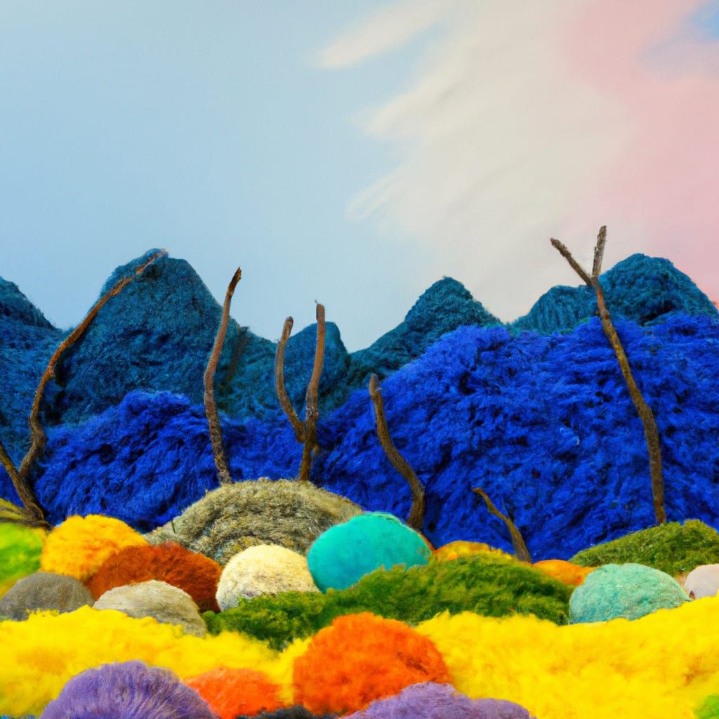 Yarn Ball Landscape: A Photographic Masterpiece