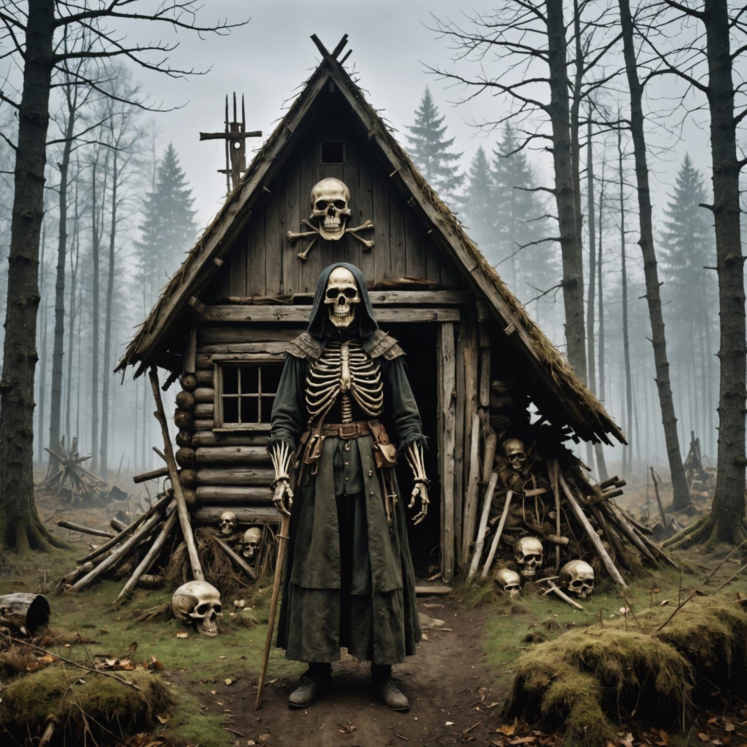 Baba Yaga Guards the Threshold Between Worlds