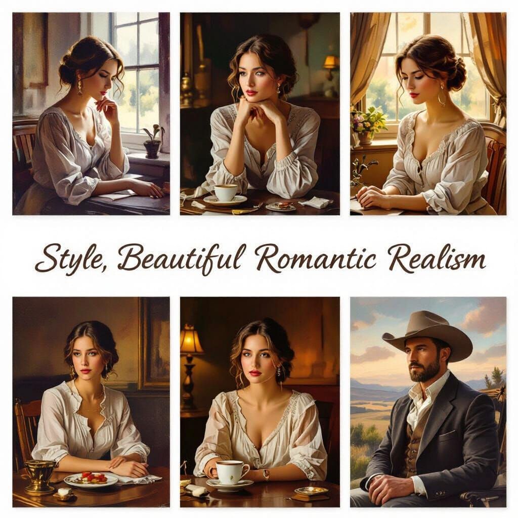 Polynesian Woman in Romantic Realism Style