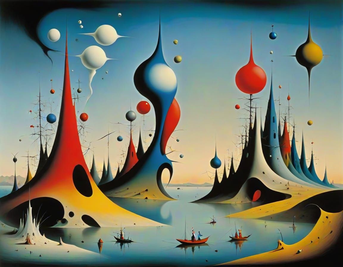 Surreal Landscape Painting Inspired by Abstract Masters