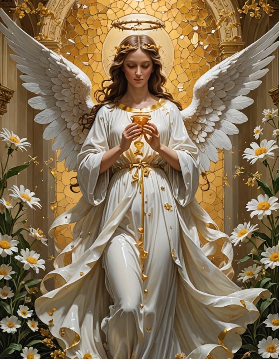 Milk and Honey Covered Catholic Angel