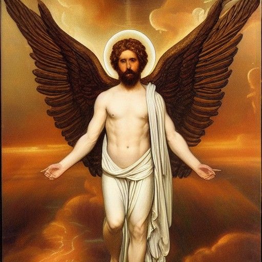 Archangel Metatron as Byzantine Icon