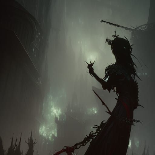 Undead Elf Dark Fantasy Concept Art