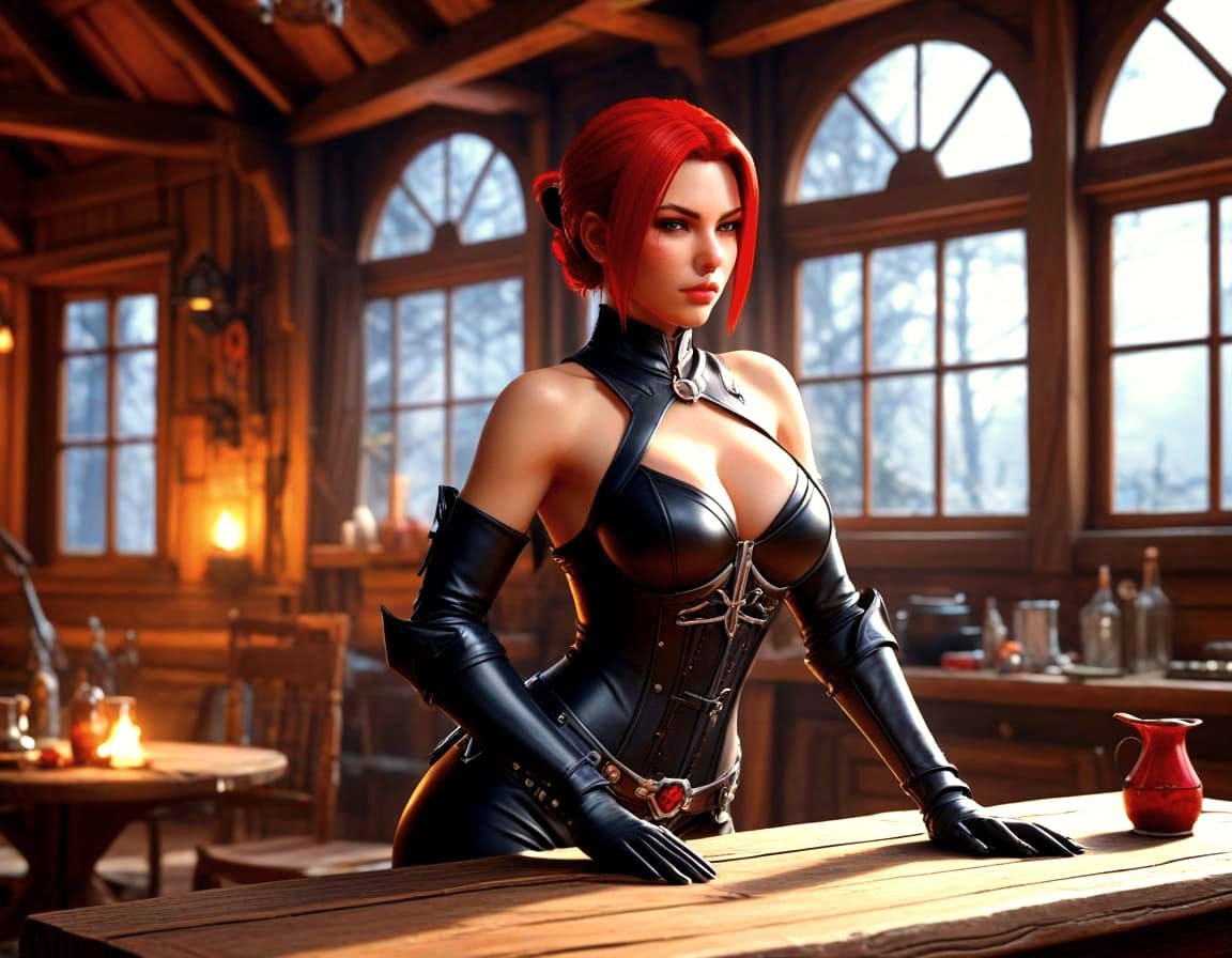 Majestic BloodRayne in Whimsical Winter Wonderland