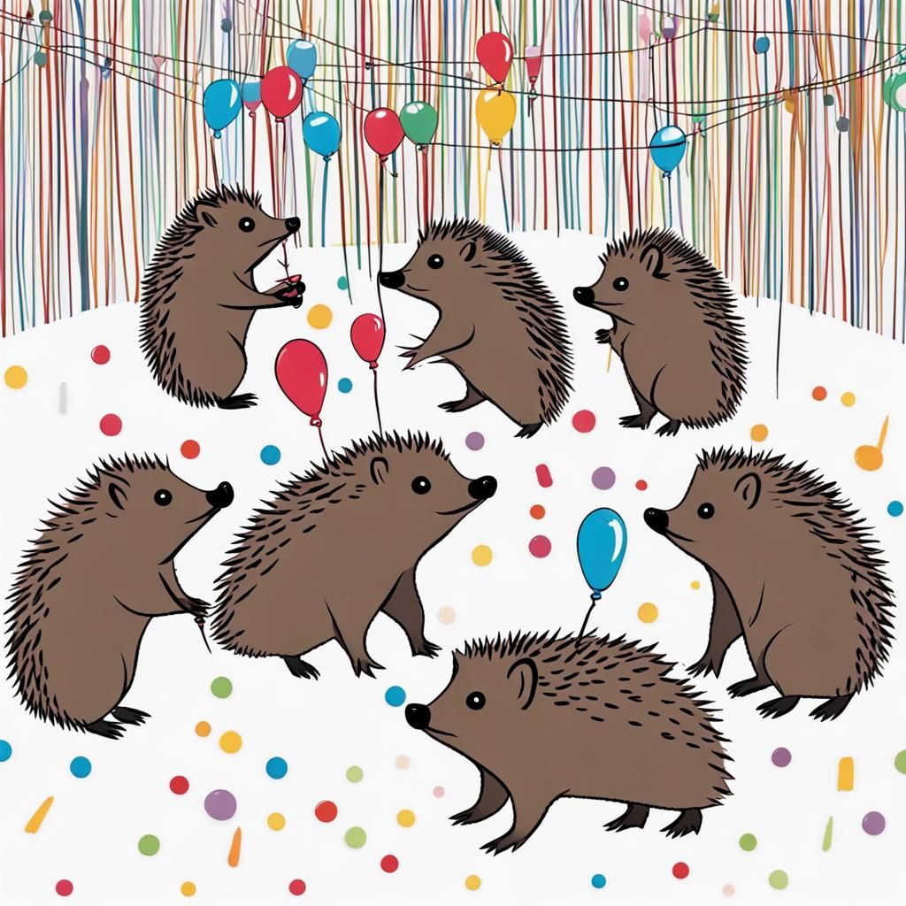 Hedgehogs Partying