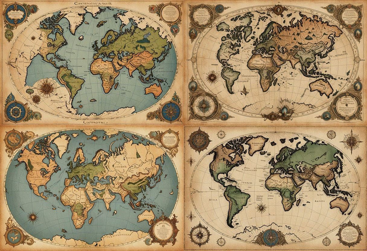 Fantasy Map with Earth-like Continents