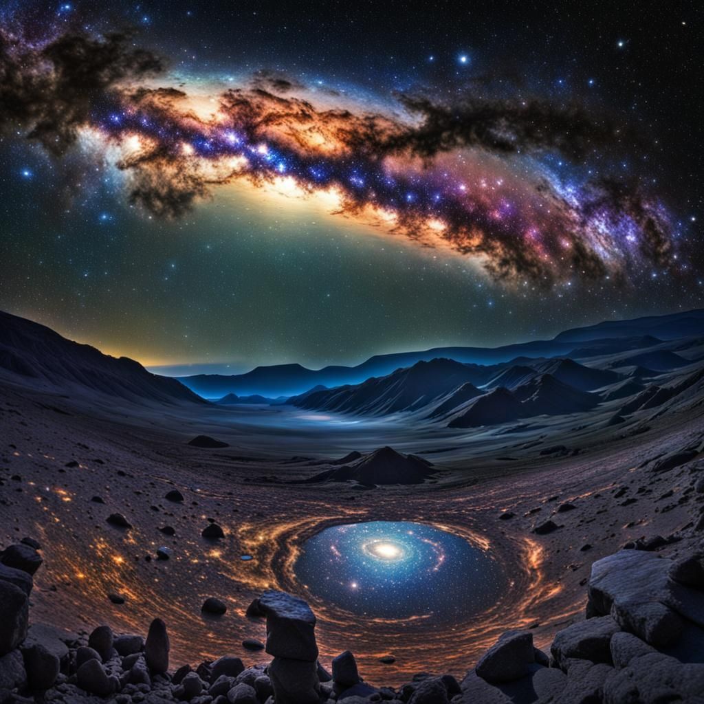 Hyperrealistic Milky Way Galaxy in HDR Photography