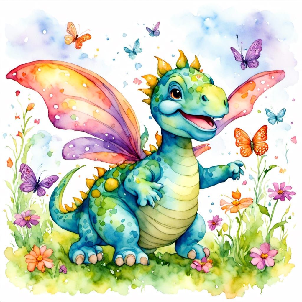Baby Dinosaur's Butterfly Chase
