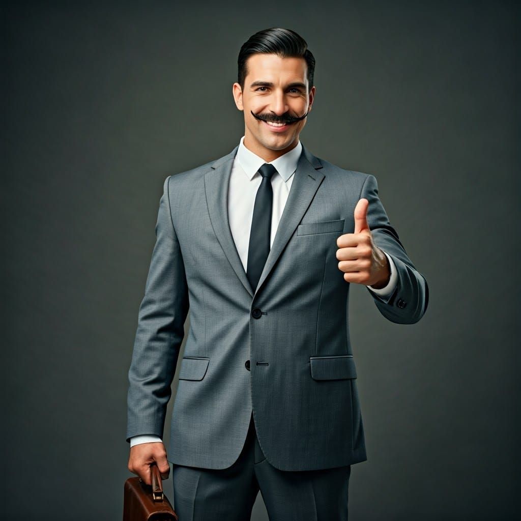 Confident Businessman Exudes Success and Authority