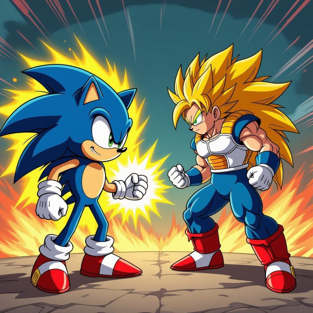 Sonic vs Super Saiyan: Epic Comic Battle