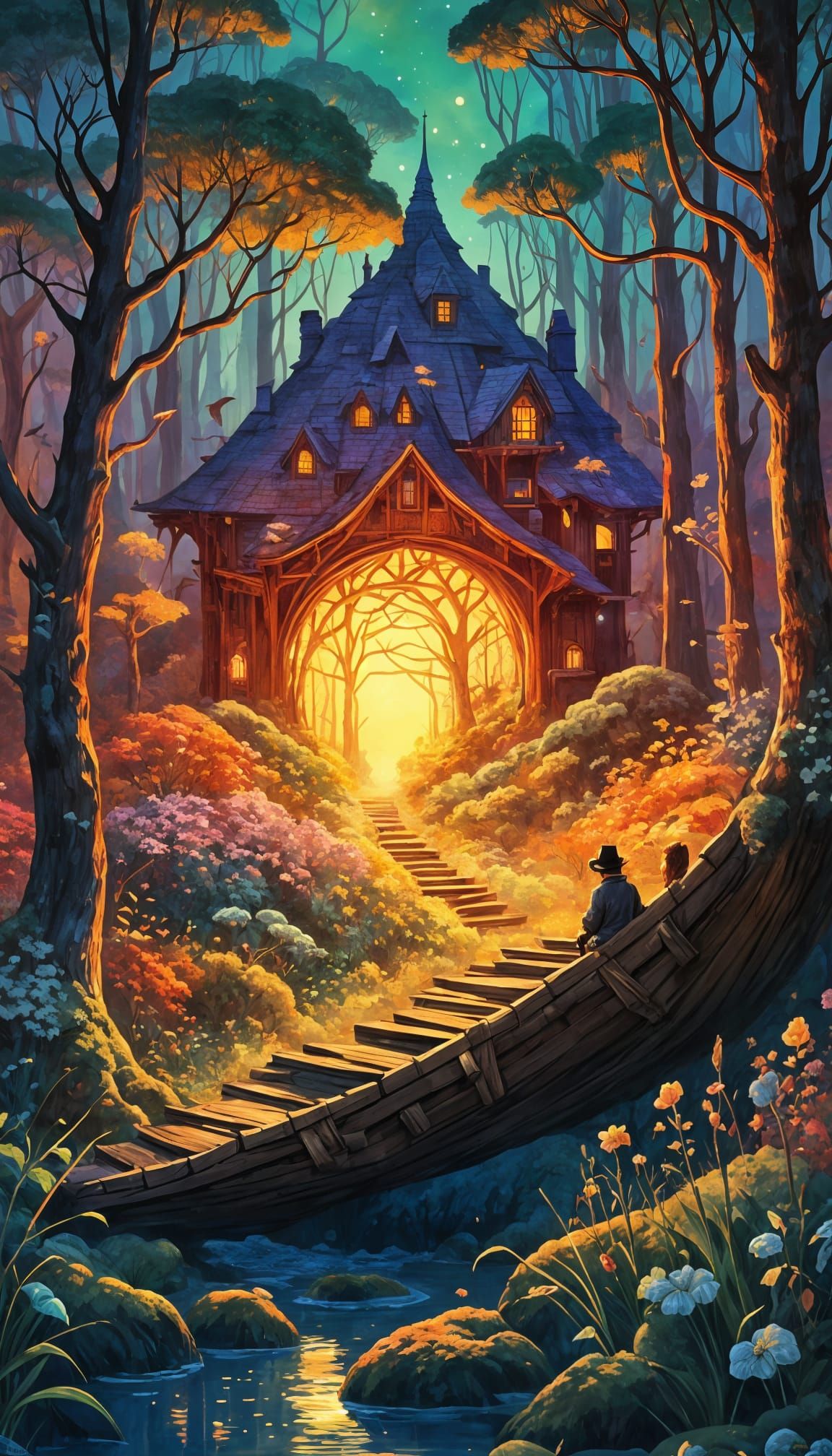 Whimsical Sci-Fi Fairytale in Studio Ghibli Style