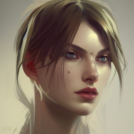 Decarabia Portrait in Art Nouveau Style