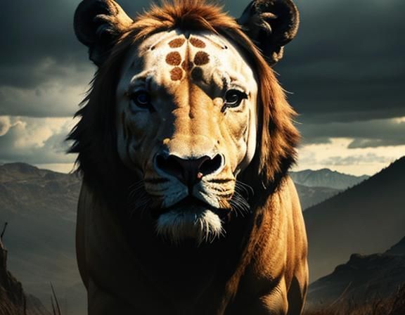 Intense Animal Portrait in Cinematic Style