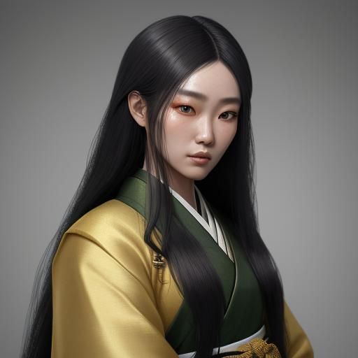 Respectful Korean Girl Doing Chores: Hyper-Realistic Art