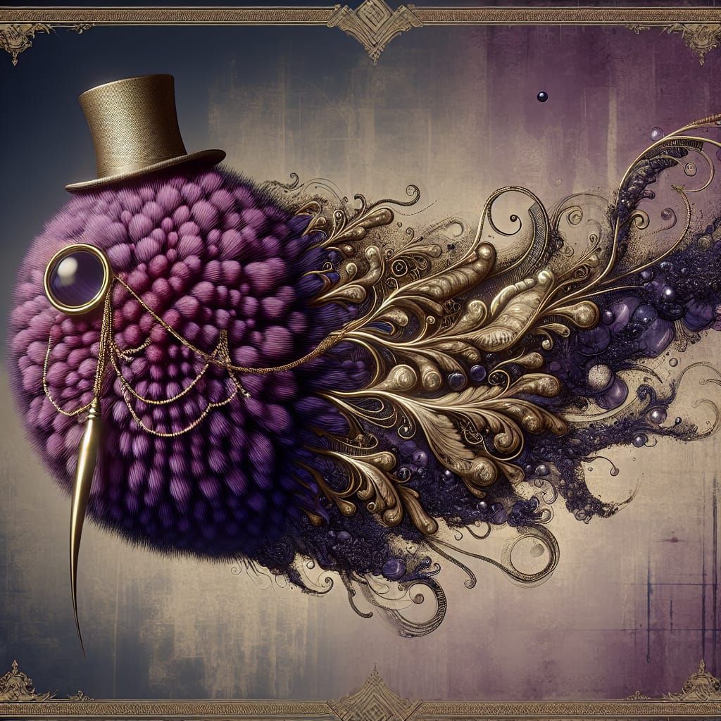 Luxurious Amoeba Duster in Regal Purples