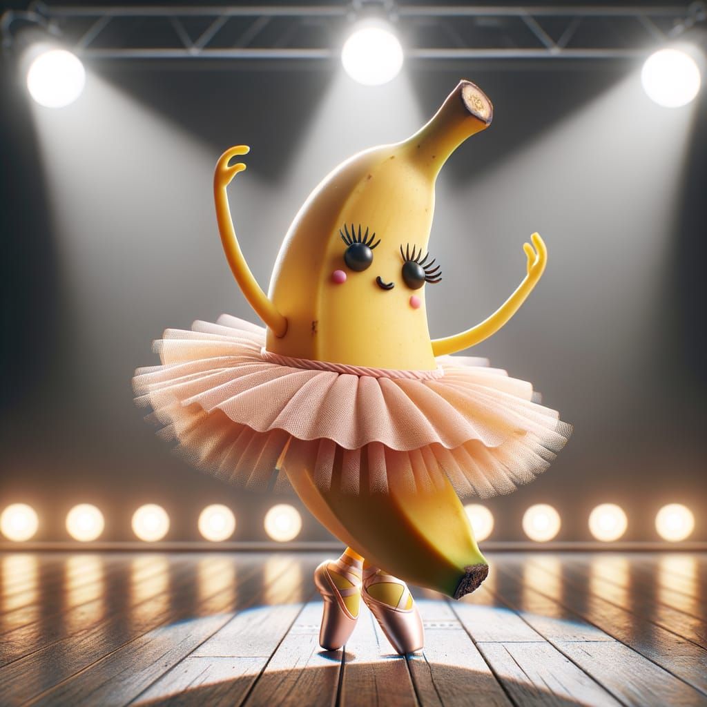 Banana Ballerina Performing on Stage