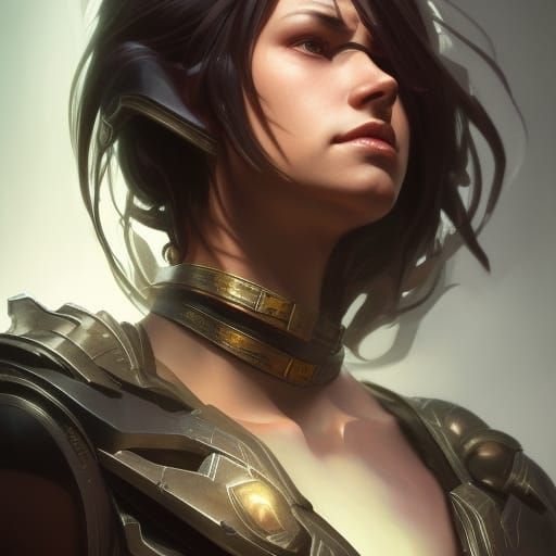 Detailed Portrait of Dark Paladin in Unreal Engine