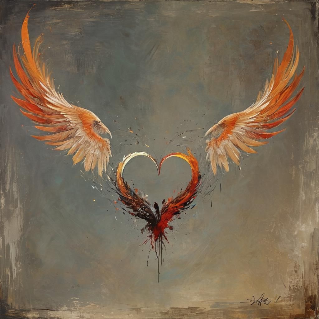 Abstract Phoenix Rising: Spiritual Transformation in Art