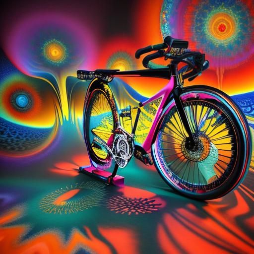 Fractal Bicycle in Expressionist 3D Render