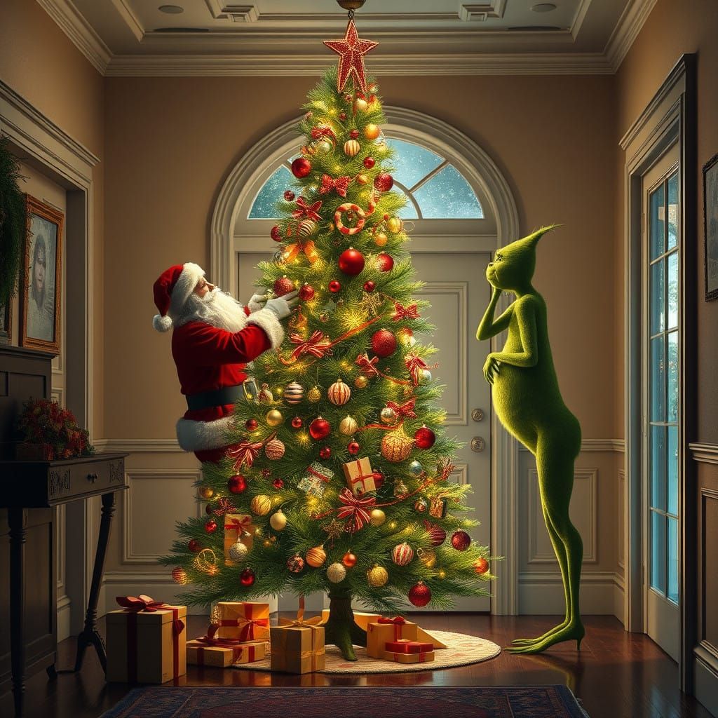 Christmas Chaos: Santa and the Grinch's Secret