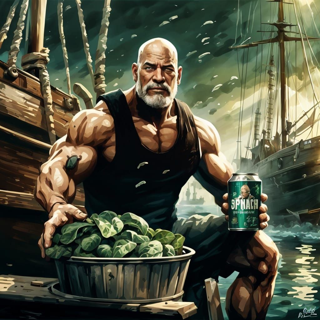 Popeye as Goldberg: Detailed Splash Art