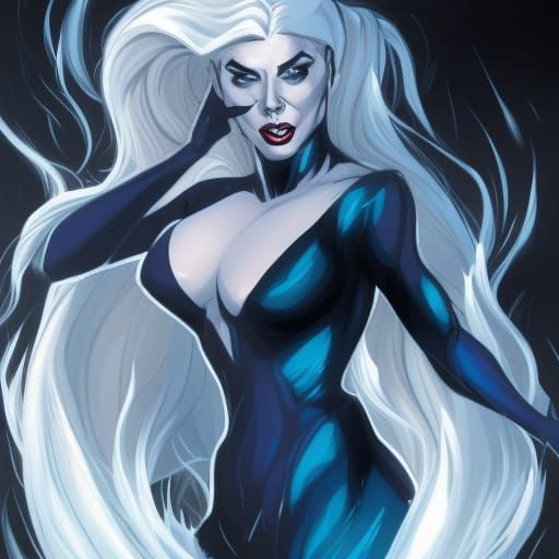 Killer Frost Portrait in Hyperdetailed Digital Art