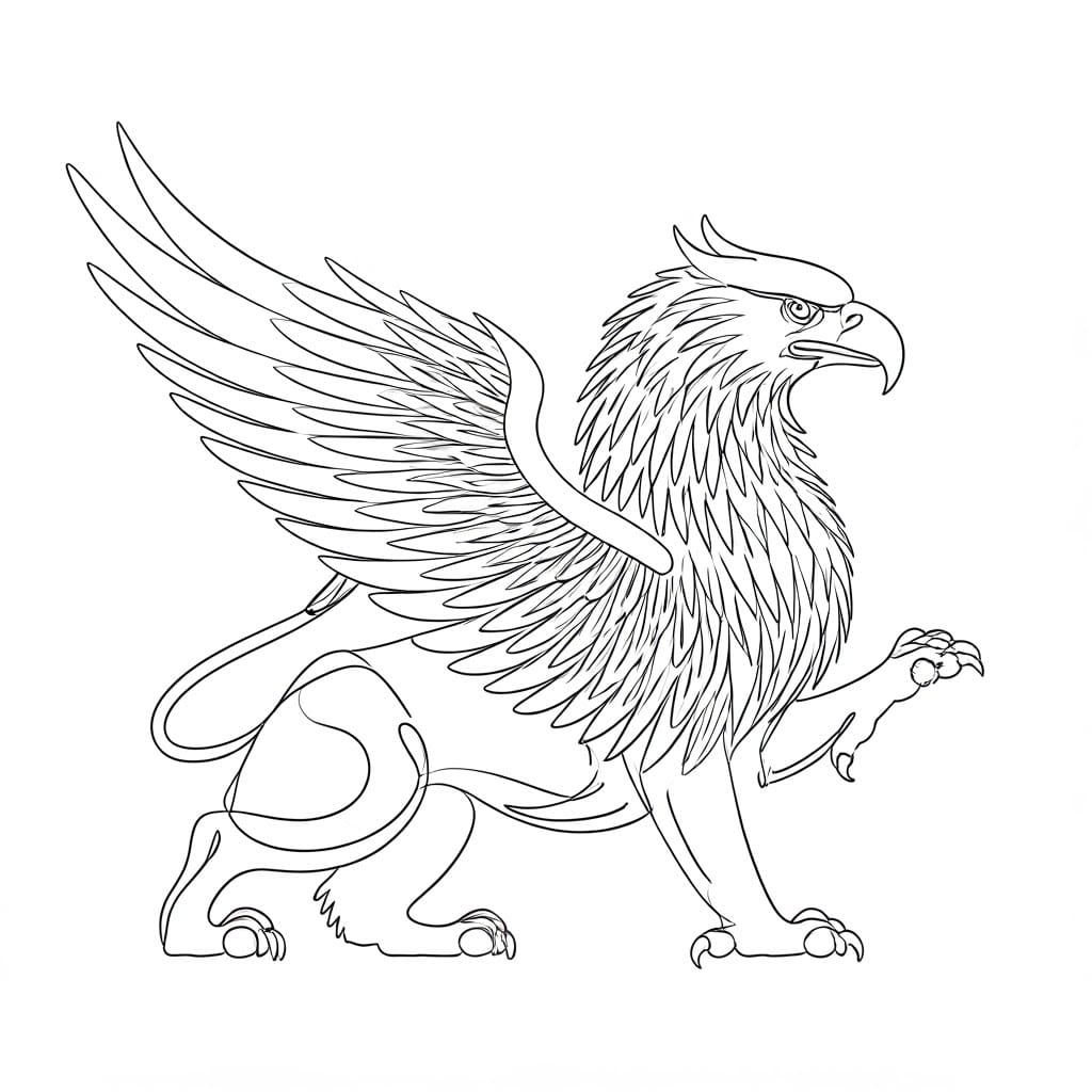 griffin drawn from a single line