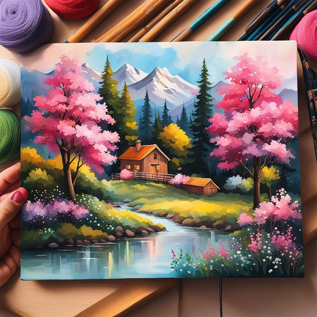 Colorful Floral Celebration with Fireworks