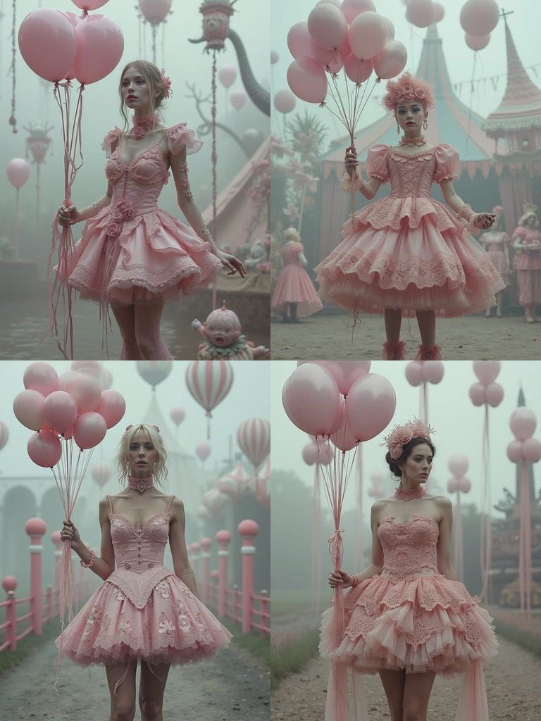 Pastel Goth Circus Star in Pink Aesthetic