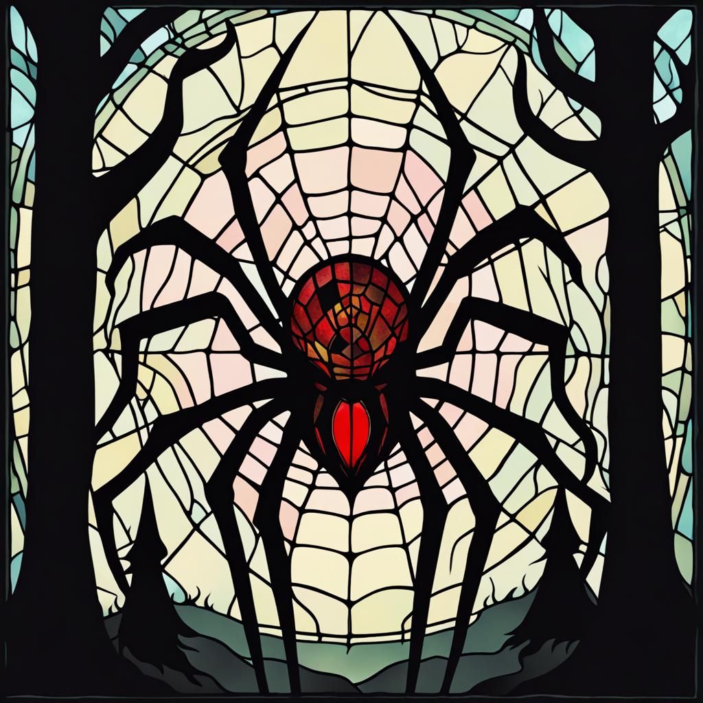 Eldritch Spider in Stained Glass