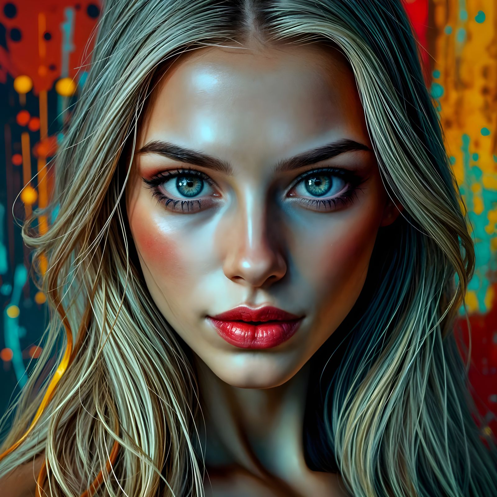 Surreal Hyperrealistic Portrait of a Woman in Expiation