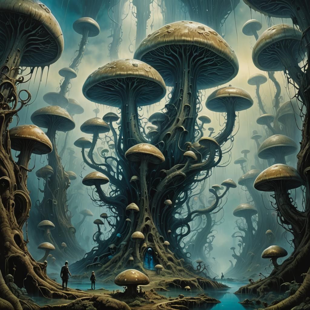 Alice in a Biomorphic Dreamlike Wonderland