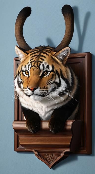 Taxidermy Animal Head Vector Graphic