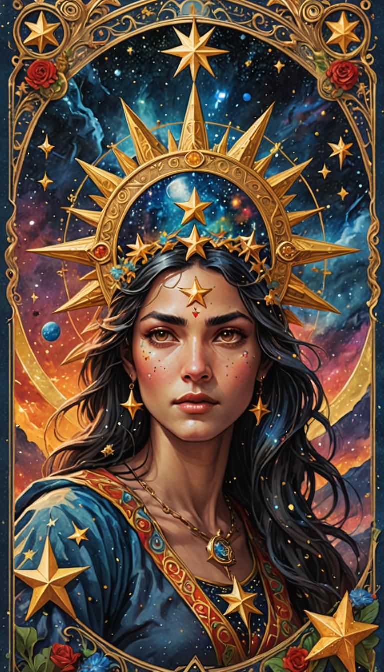 The Star Tarot Card in Hyperrealistic Detail