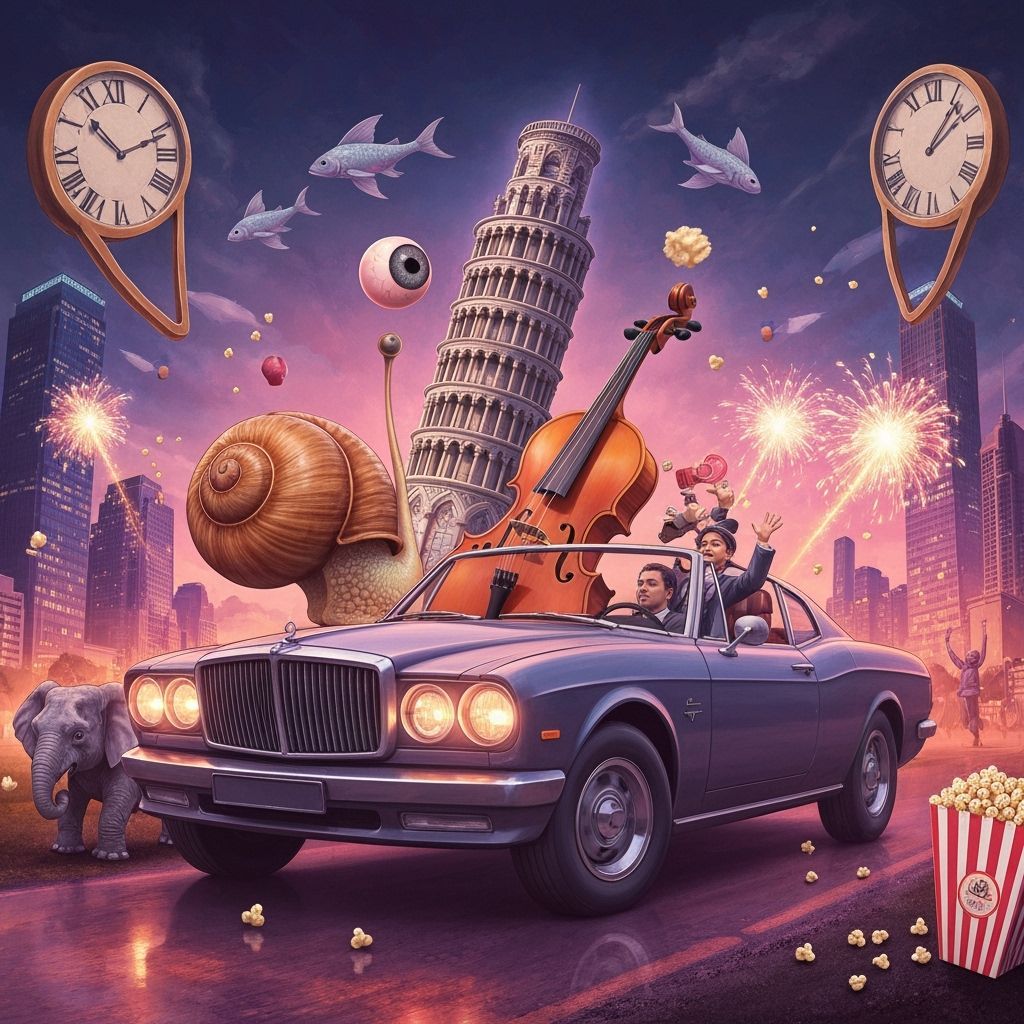 Surreal Luxury Car Dreamscape in Futuristic Style