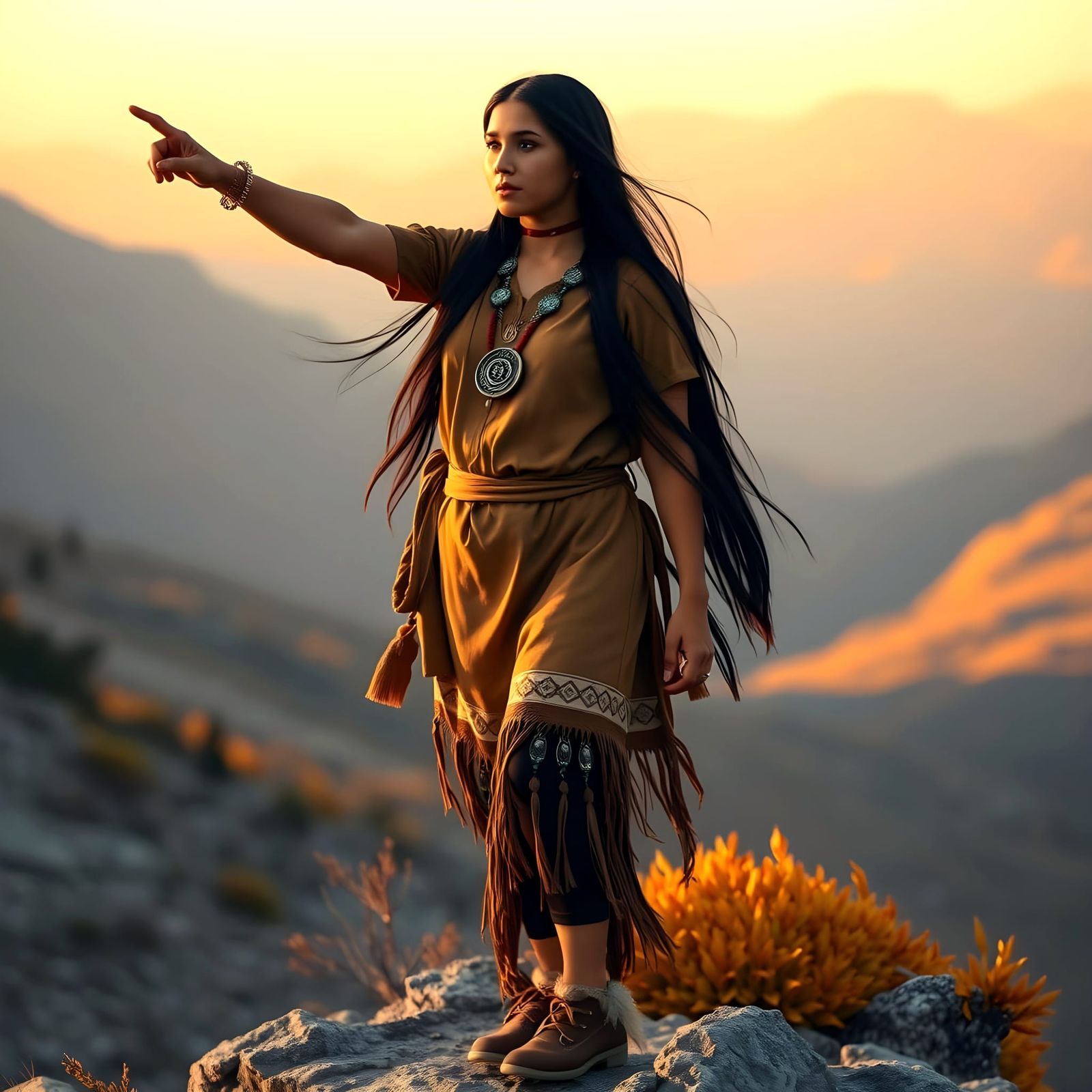 Epic Portrait of a Fearless Native American Guide