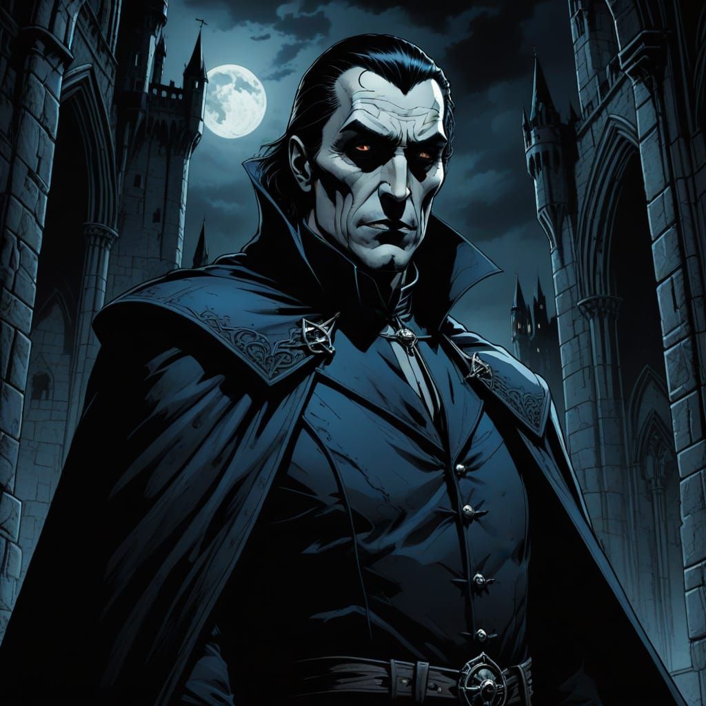 Dracula in Dark Castle, Comic Book Style
